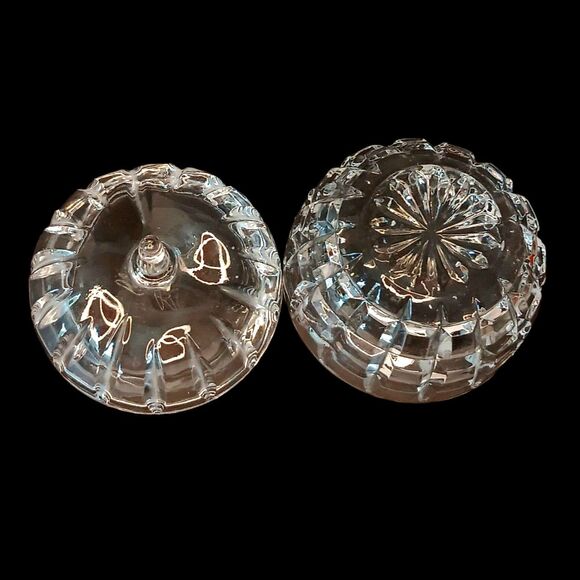 Clear Glass Pumpkin Jar Trinket Dish With Lid Fall Autumn Halloween 4" x 3.5" - Picture 4 of 6